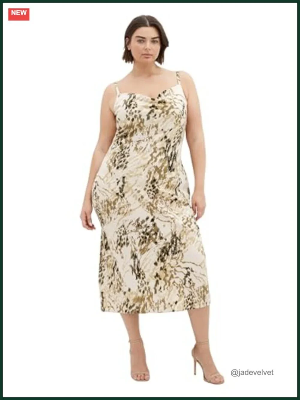 Plus Size Sheath Slip Dress with Cowl Neck | Sleeveless